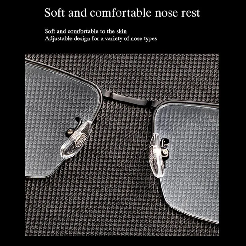 Hotochki Men's Semi Rim Titanium Frame Eyeglasses P9861