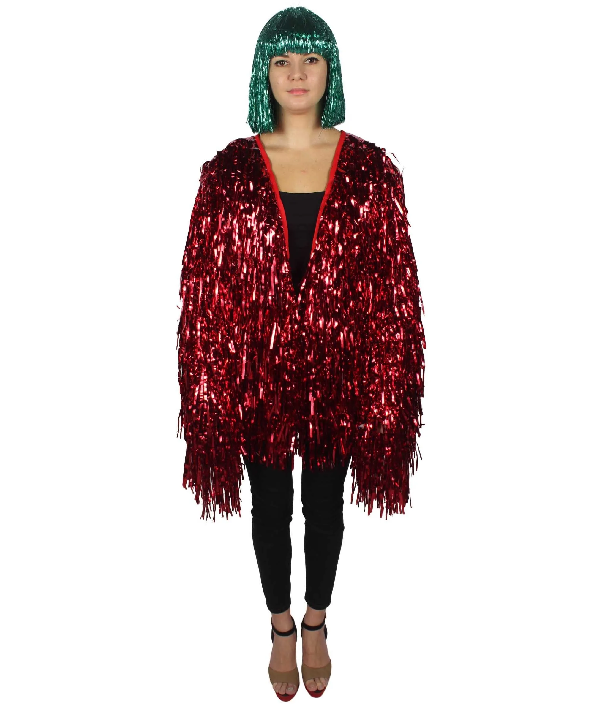 HPO Unisex Festival Carnival Thick Tinsel Jacket with Loose Fit
