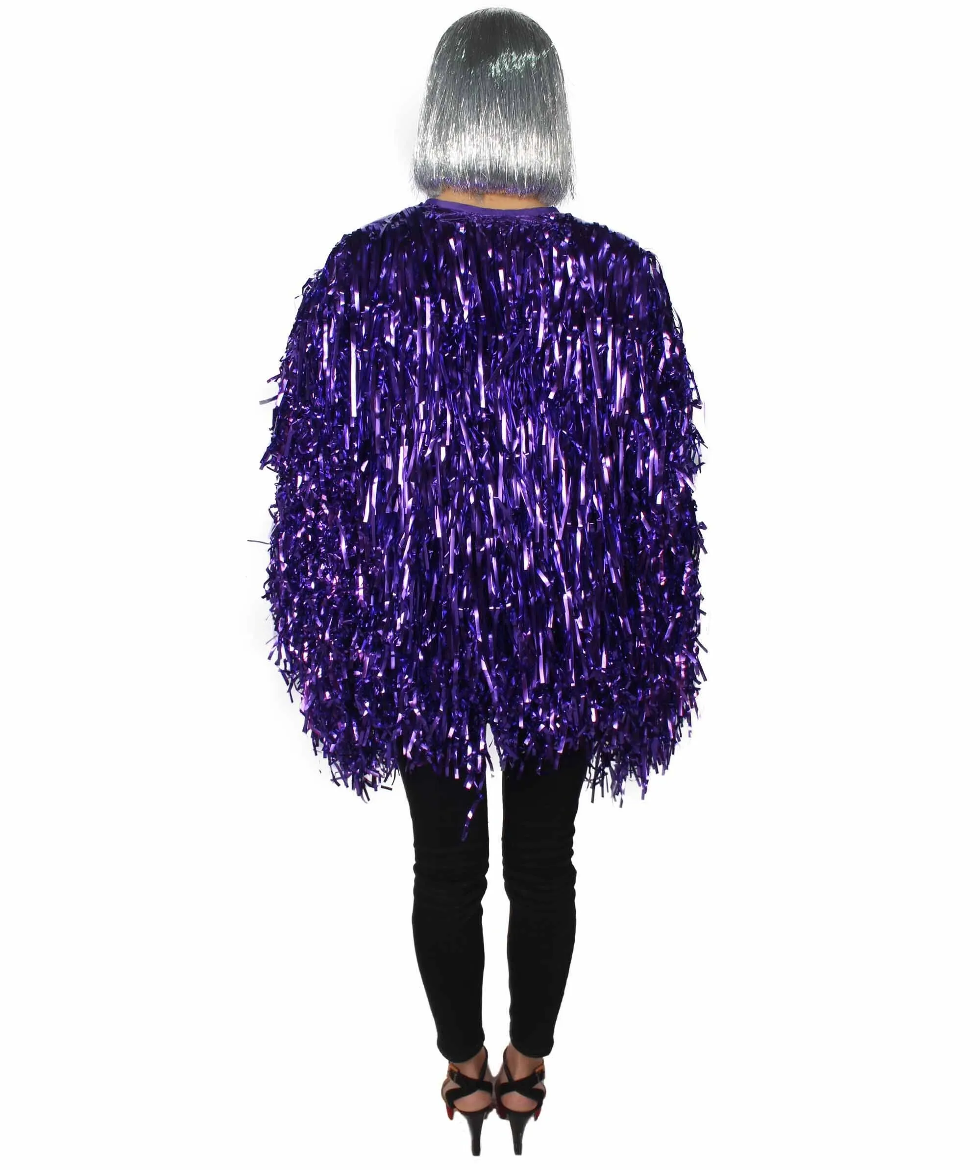 HPO Unisex Festival Carnival Thick Tinsel Jacket with Loose Fit