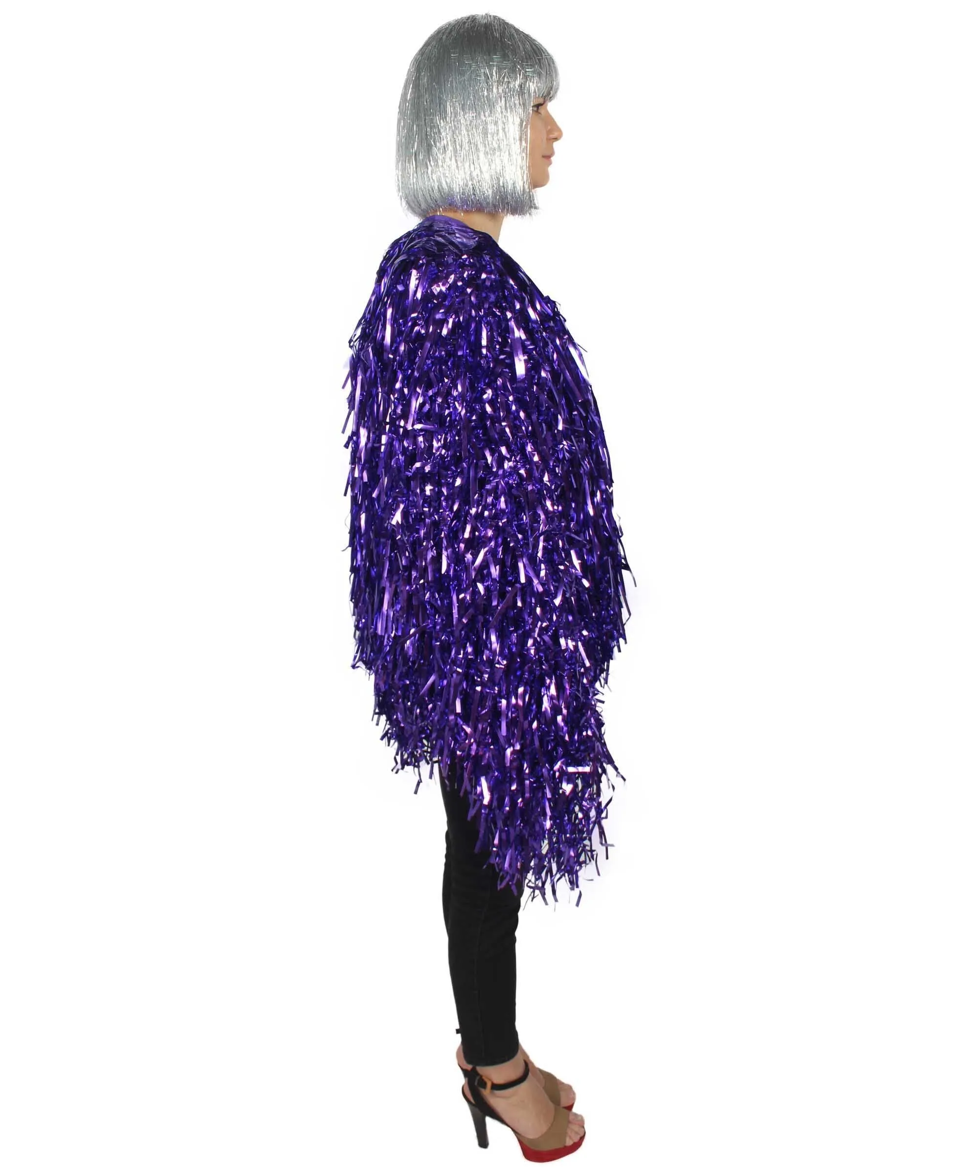 HPO Unisex Festival Carnival Thick Tinsel Jacket with Loose Fit