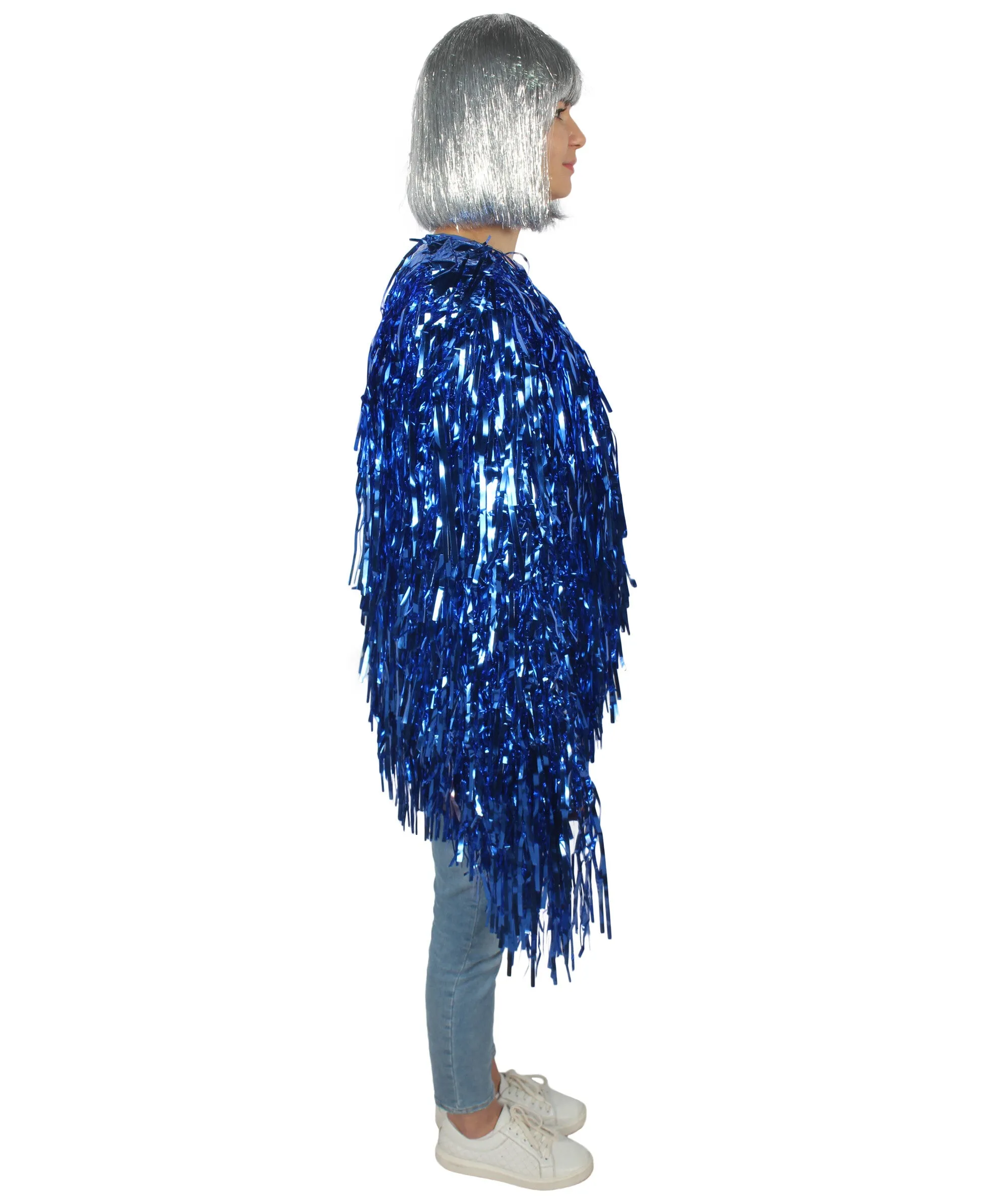 HPO Unisex Festival Carnival Thick Tinsel Jacket with Loose Fit