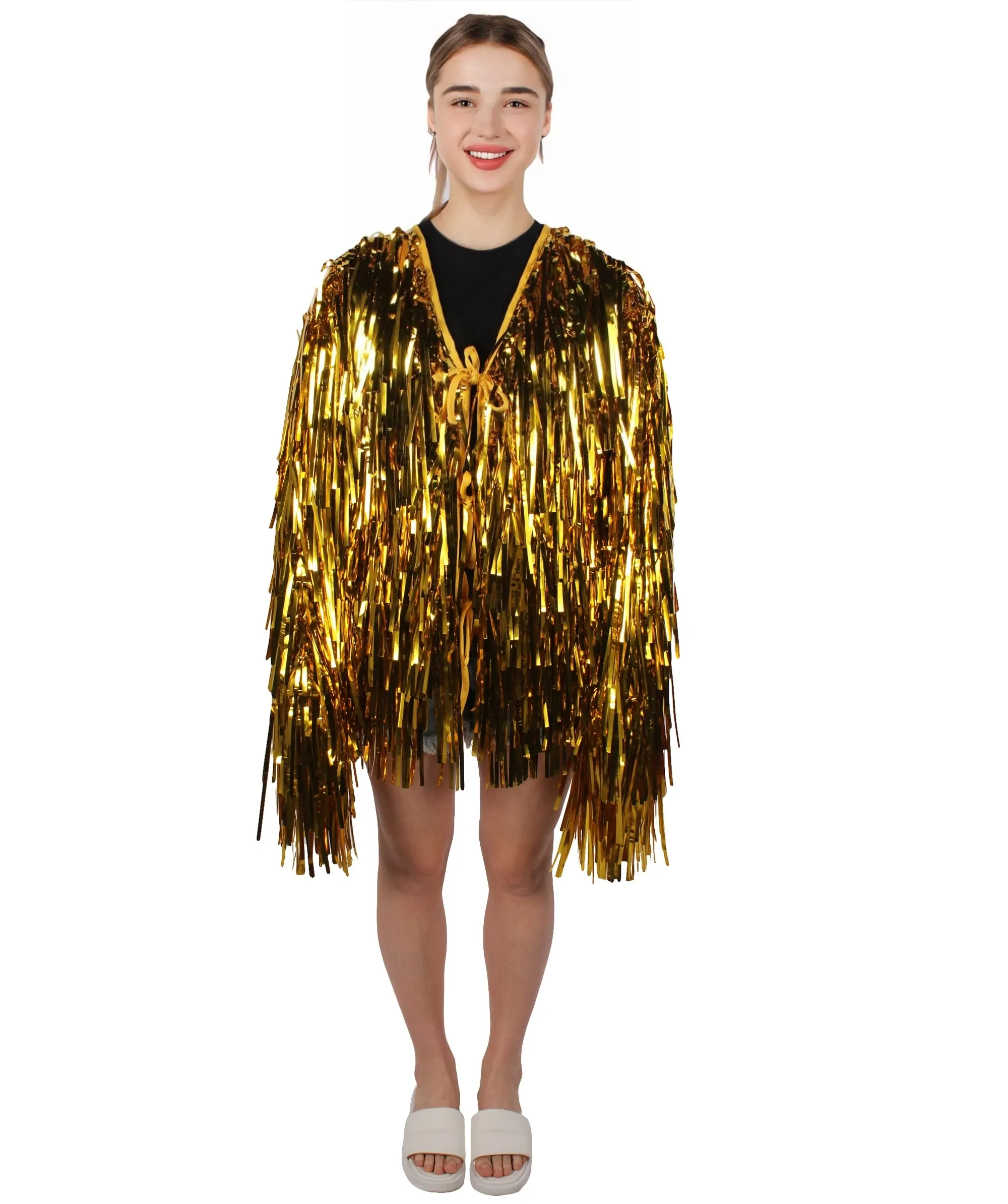 HPO Unisex Festival Carnival Thick Tinsel Jacket with Loose Fit