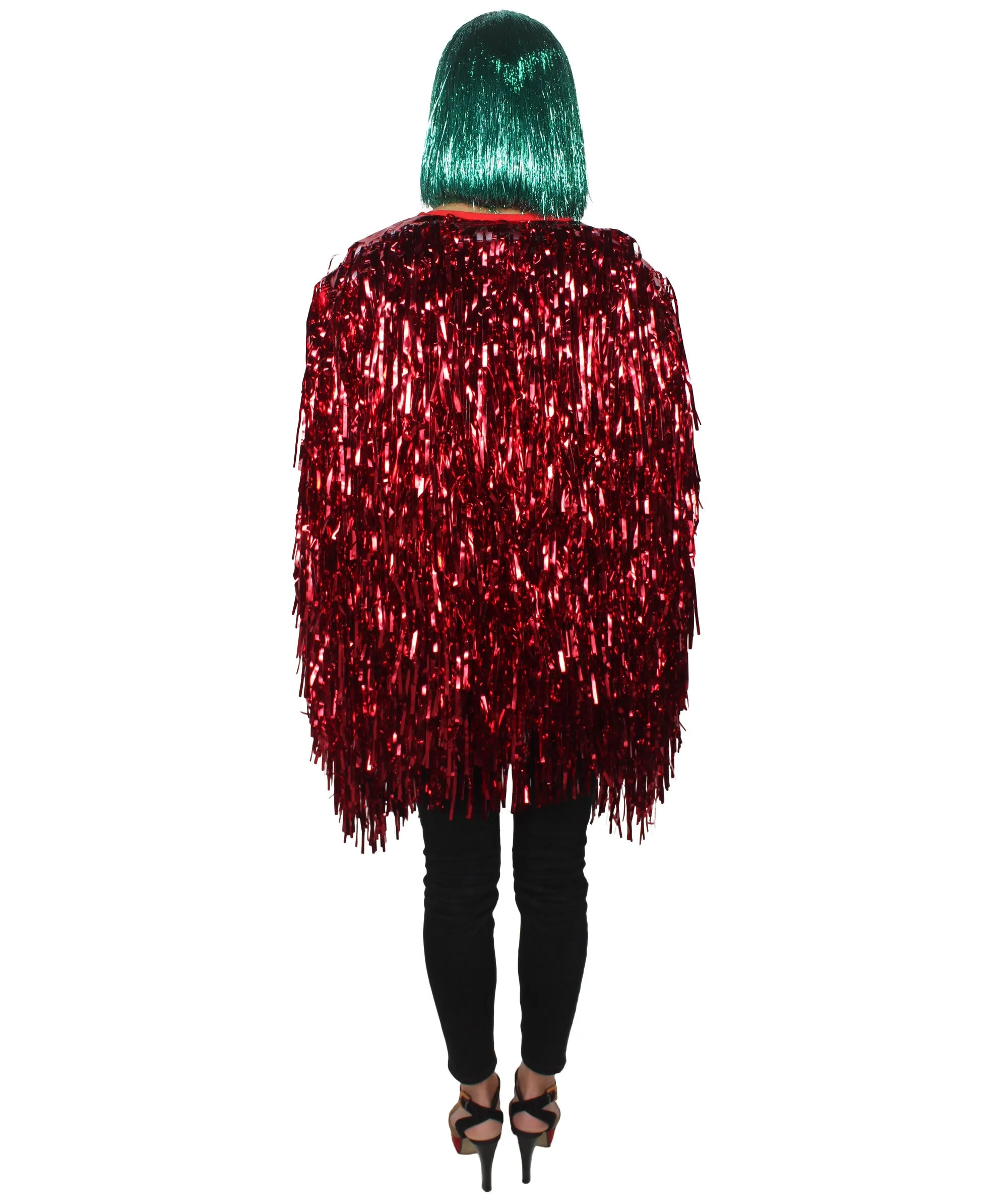 HPO Unisex Festival Carnival Thick Tinsel Jacket with Loose Fit