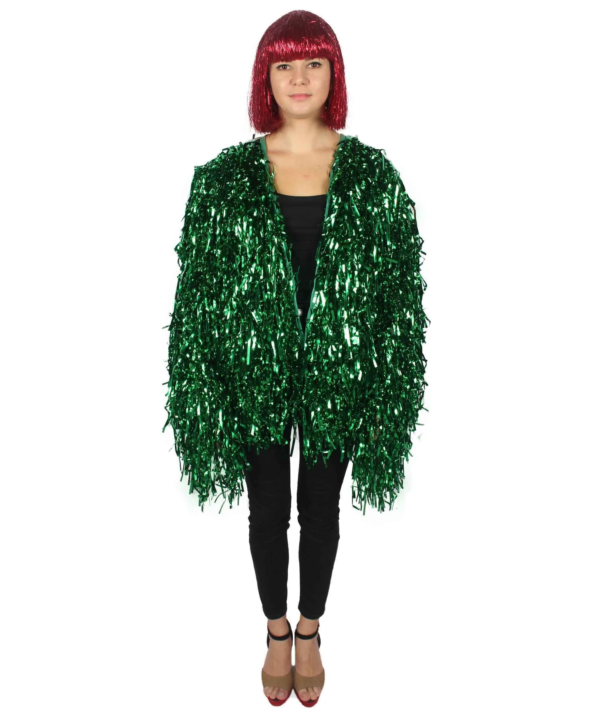 HPO Unisex Festival Carnival Thick Tinsel Jacket with Loose Fit