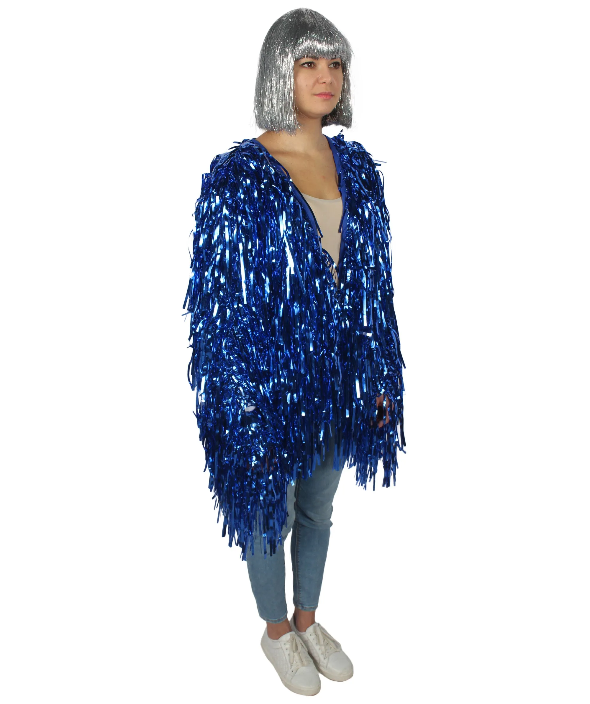 HPO Unisex Festival Carnival Thick Tinsel Jacket with Loose Fit