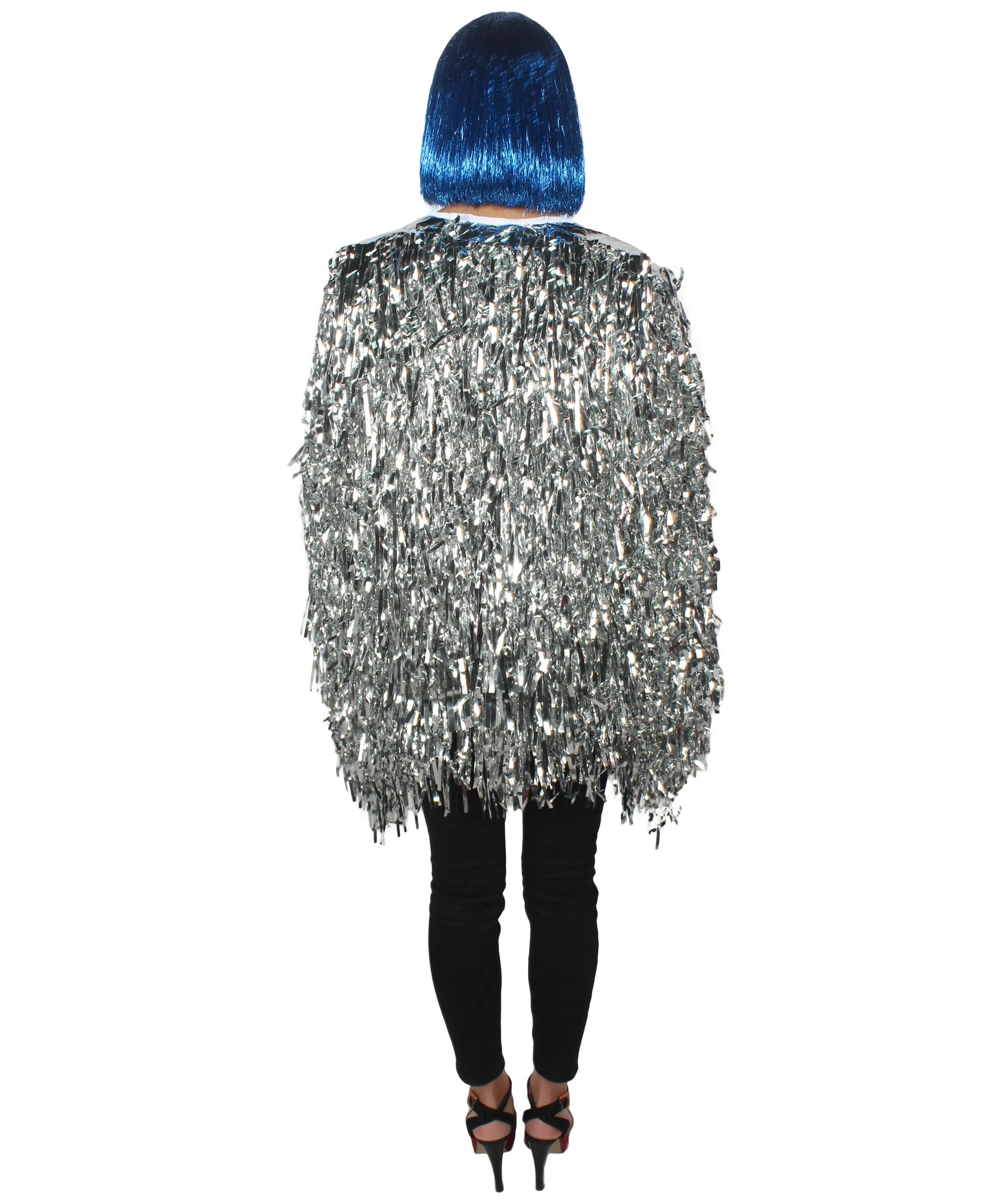 HPO Unisex Festival Carnival Thick Tinsel Jacket with Loose Fit