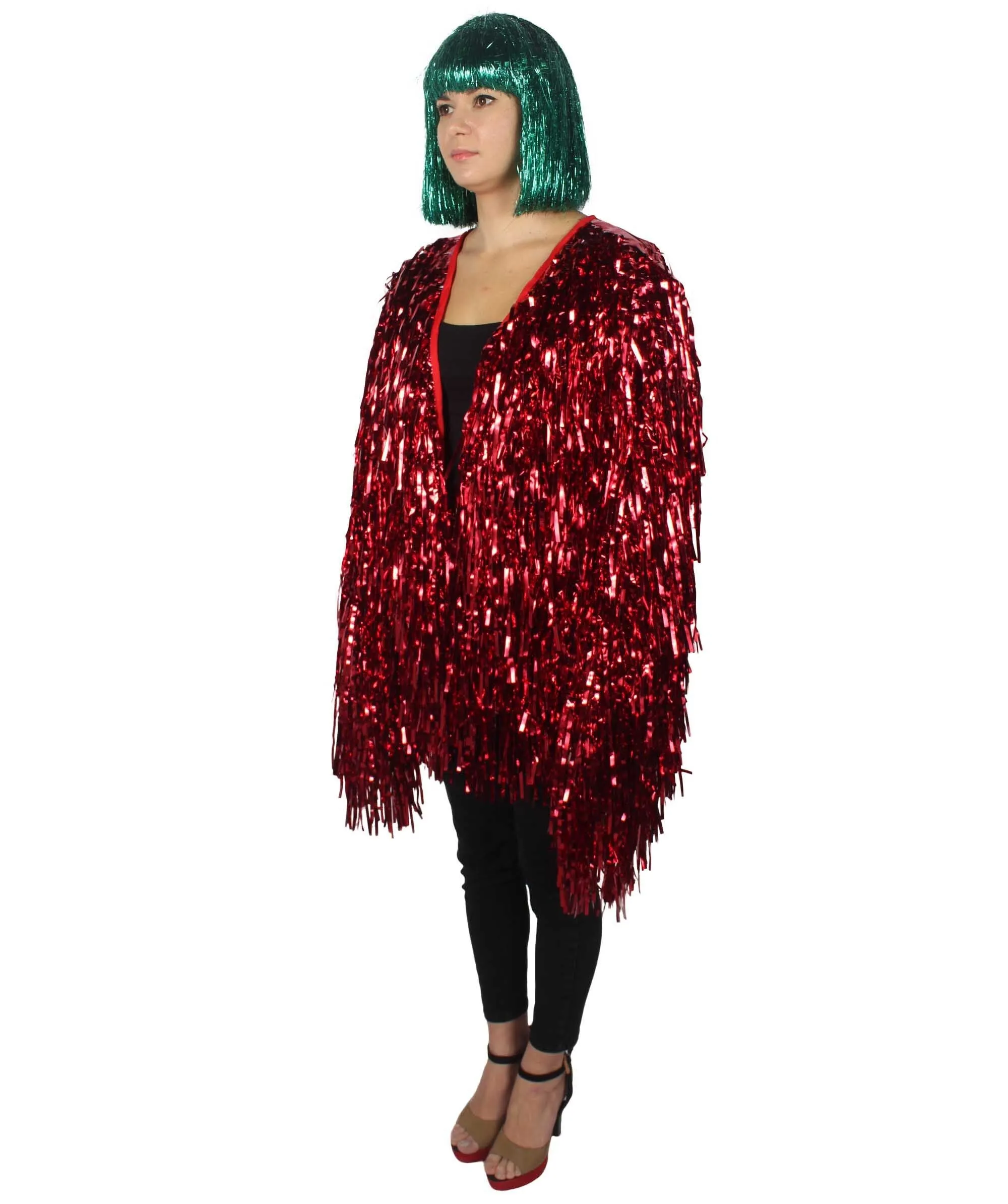 HPO Unisex Festival Carnival Thick Tinsel Jacket with Loose Fit