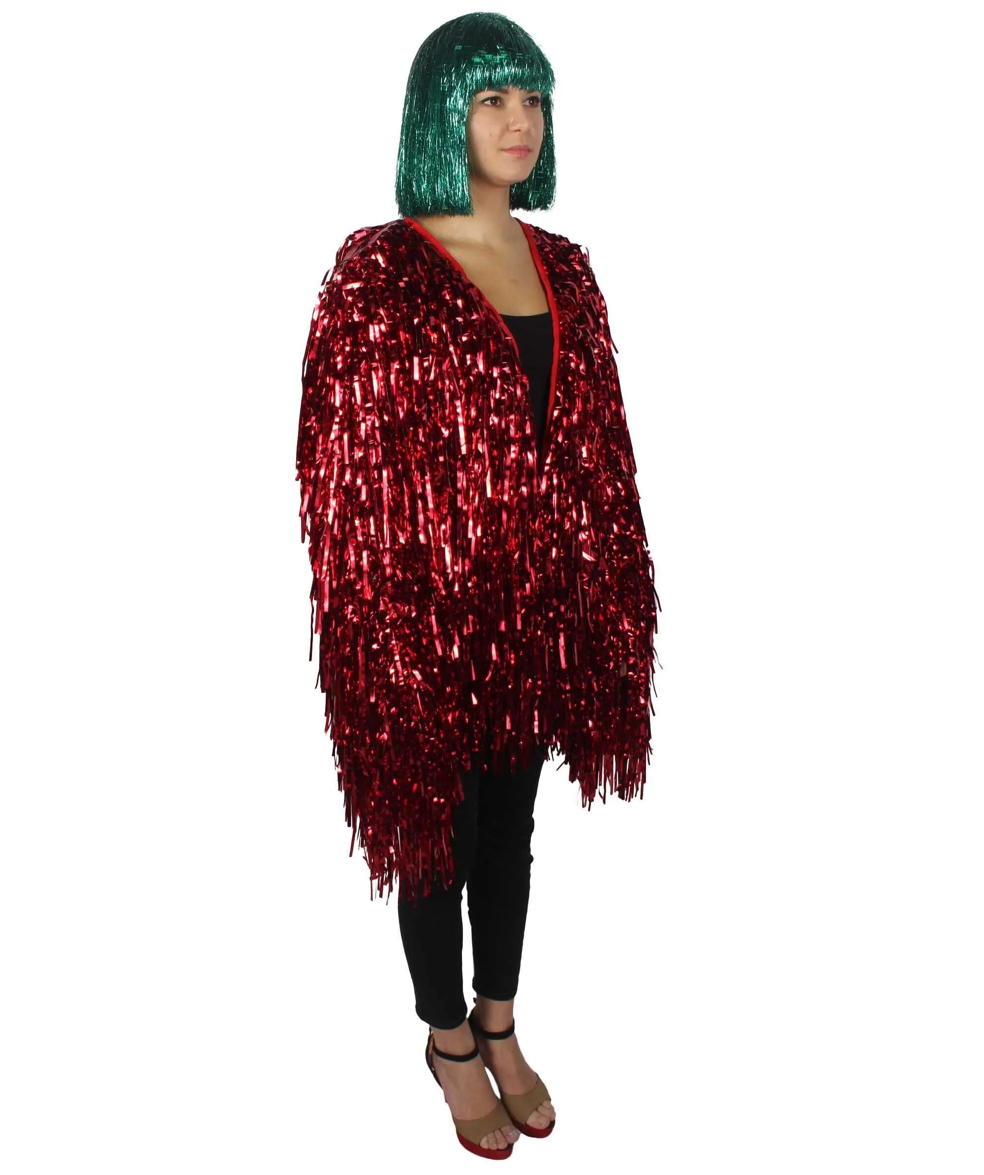 HPO Unisex Festival Carnival Thick Tinsel Jacket with Loose Fit