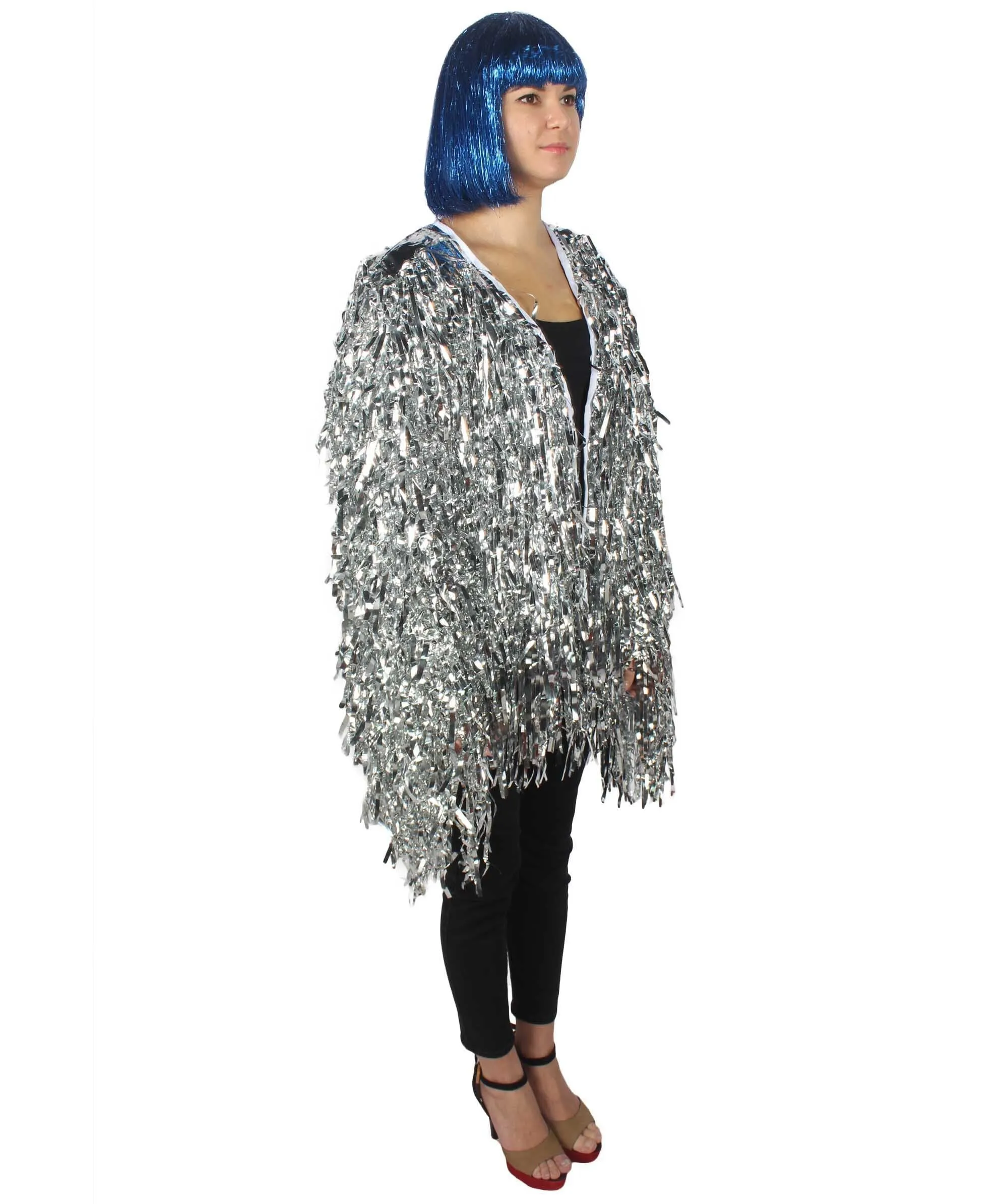 HPO Unisex Festival Carnival Thick Tinsel Jacket with Loose Fit