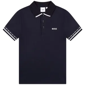 Hugo Boss Boys S/S Polo w/Logo_ Navy J25N53-849