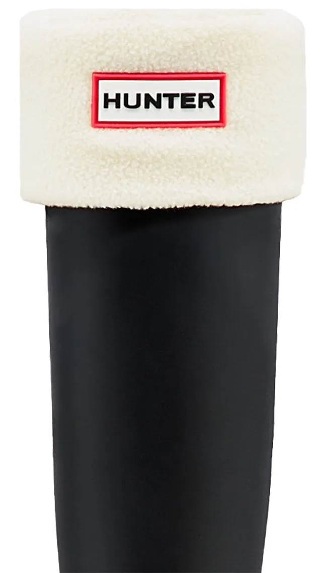 Hunter Accessories Recycled Fleece Tall Boot Sock White