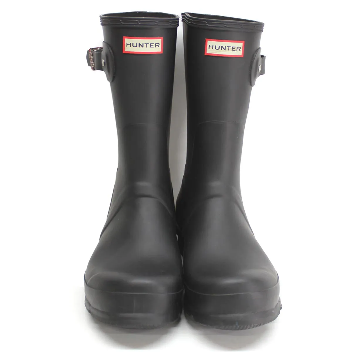 Hunter Mens Boots Original Short Casual Buckle Wellington Rubber - UK 10