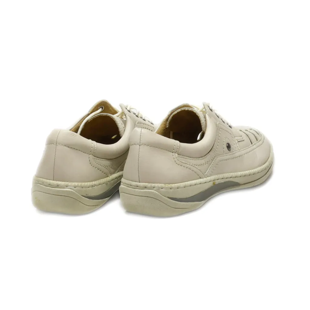 Hush Puppies Lace Ups Pu Leather Beige Colour For Women