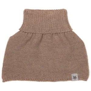 Huttelihut Neck Warmer Solid Wool Knit Turtle Camel