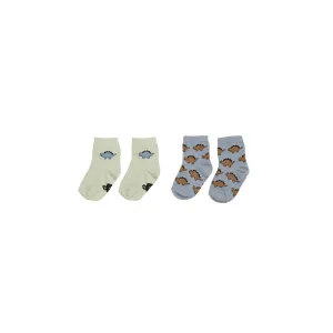 Huxbaby Dino 2PK Socks