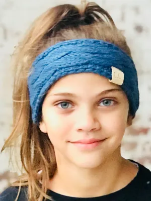 HW-20-KIDS HEADWRAP DARK DENIM