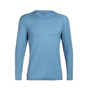 icebreaker Merino T-Shirt Men's Nature Dye Galen Long Sleeve Crewe - Indigo Tannin