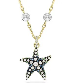 Idyllia Pendant Crystal Pearls, Starfish, Multicolored, Gold-Tone Plated Multicolored