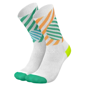 Incylence - Running Globes Long Sock - Orange Green