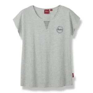 Indian Motorcycle 286165103 Womens Circle Diamante T-Shirt Tee Comfortable Grey Silver -