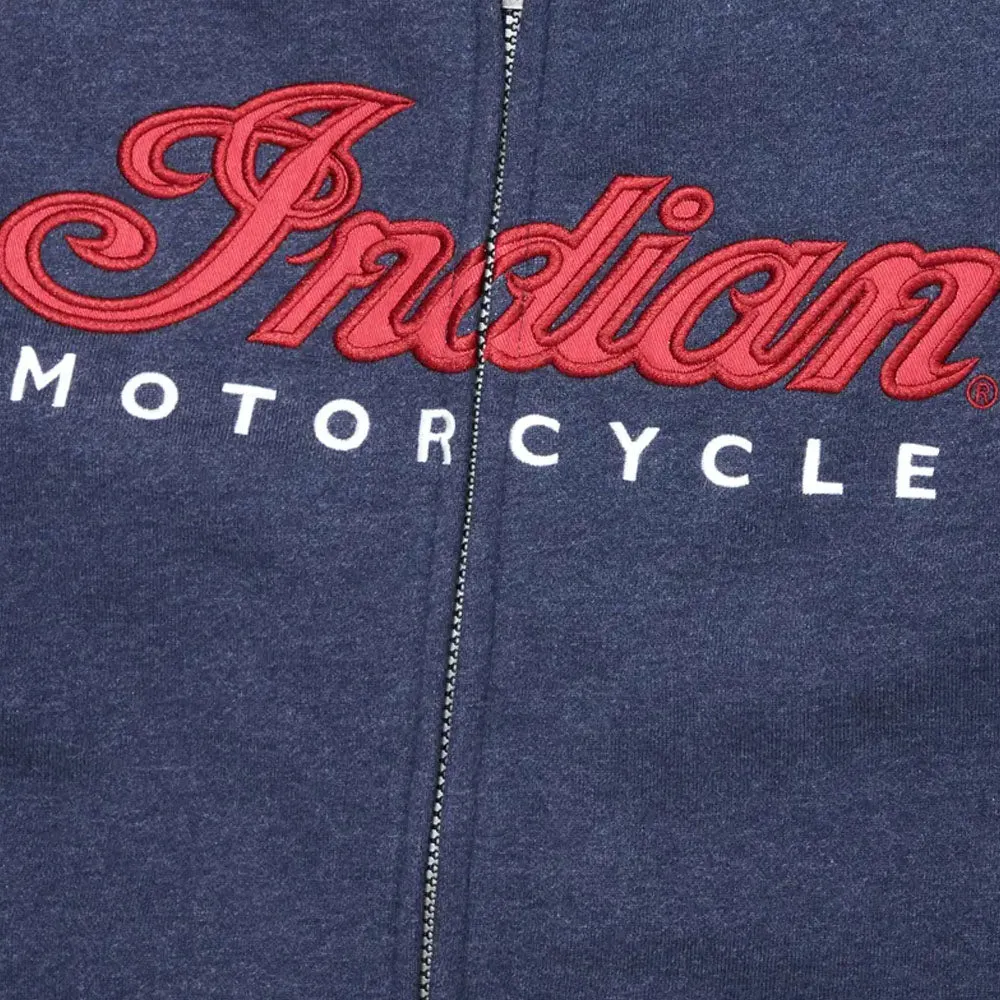 Indian Motorcycle  Mens USA Flag Hoodie Warm Soft Comfortable Casual Navy