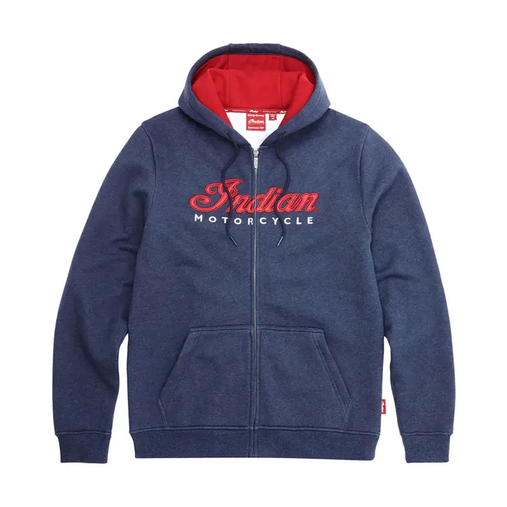 Indian Motorcycle  Mens USA Flag Hoodie Warm Soft Comfortable Casual Navy