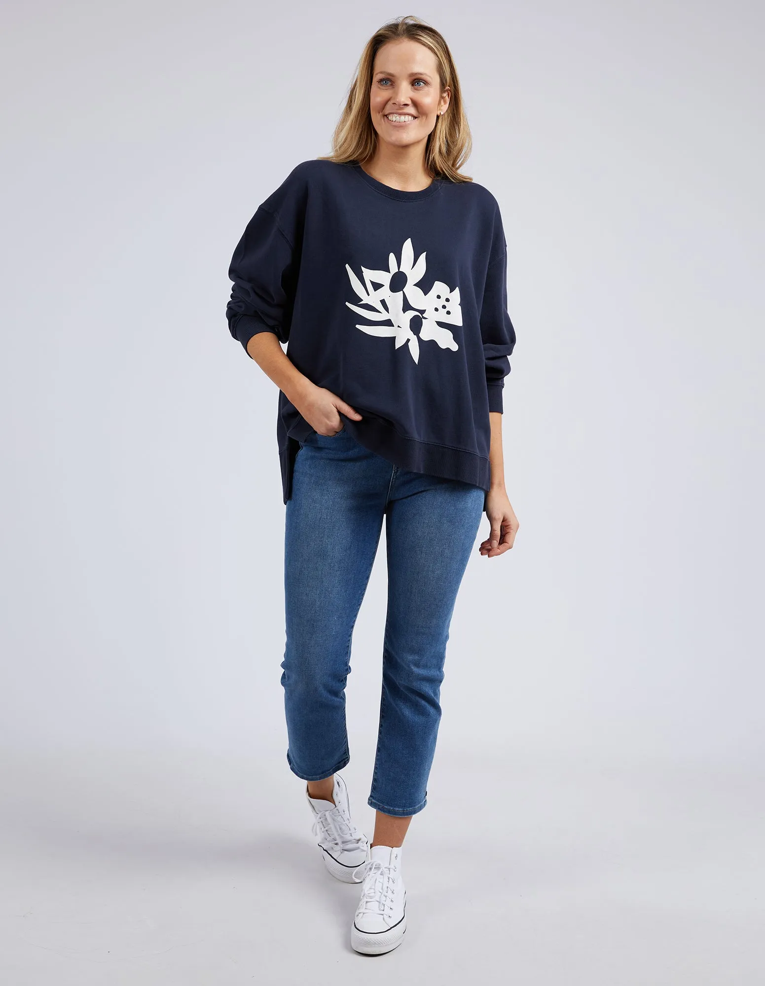 Inflorescence Crew Washed Navy