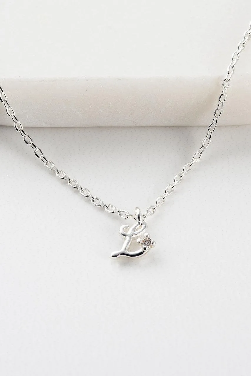 Initial Necklace - Silver