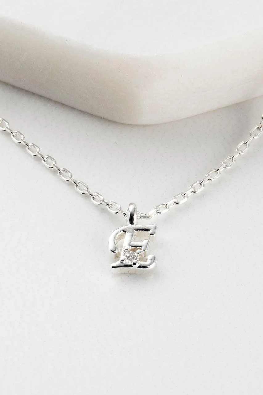 Initial Necklace - Silver