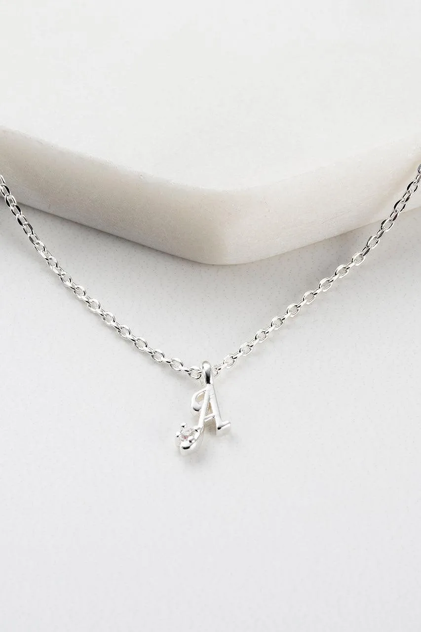 Initial Necklace - Silver