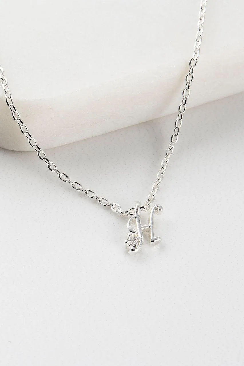 Initial Necklace - Silver
