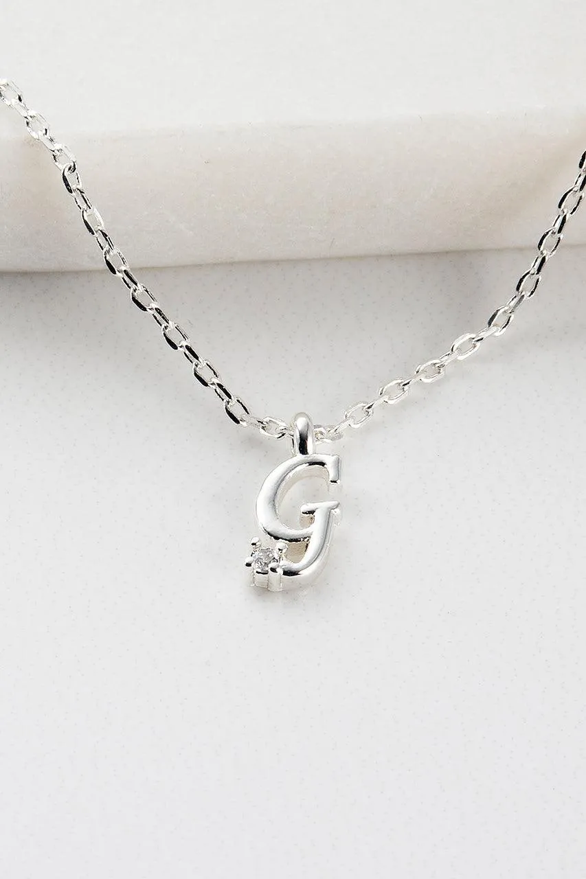 Initial Necklace - Silver