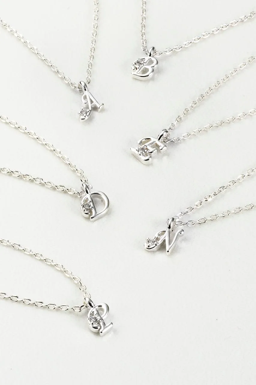 Initial Necklace - Silver