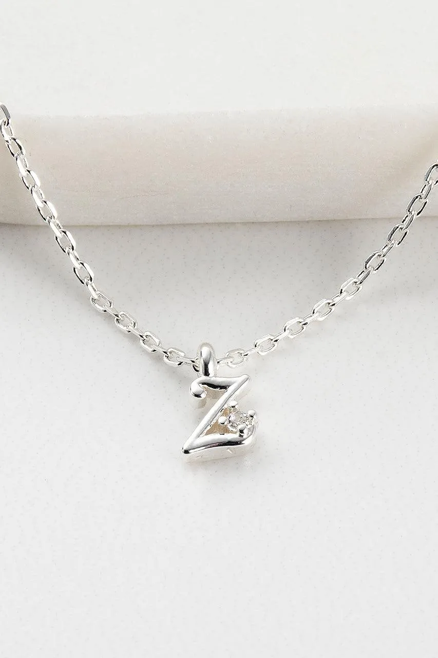 Initial Necklace - Silver