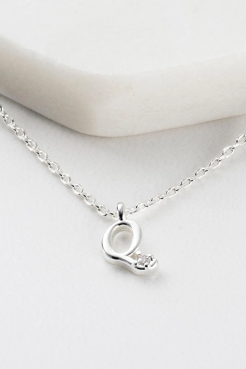 Initial Necklace - Silver