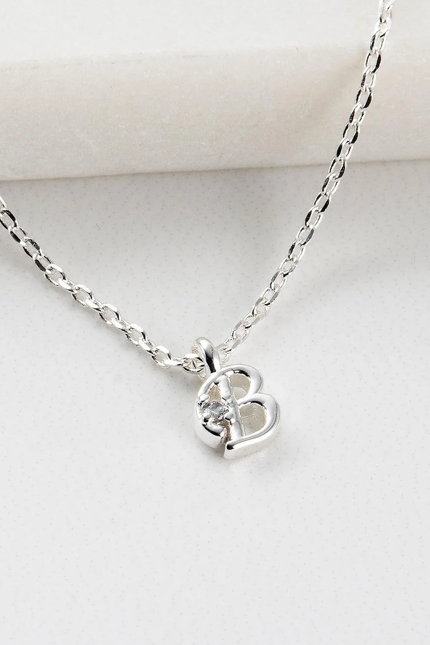 Initial Necklace - Silver