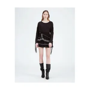 IRO Oviane Layered Embroidered Gauze Mini Skirt