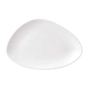 Isla White Chefs' Triangle Plate 12 x 8 " (Box 6)