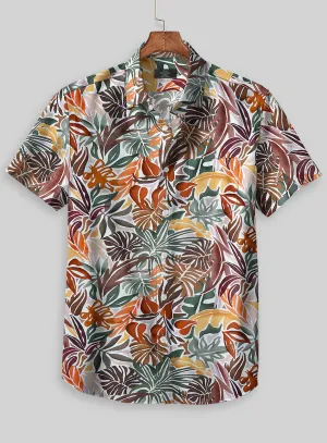 Italian Cotton Monstera Shirt