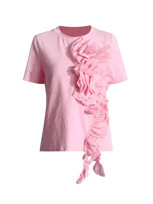 Ivana Appliques Folds Top