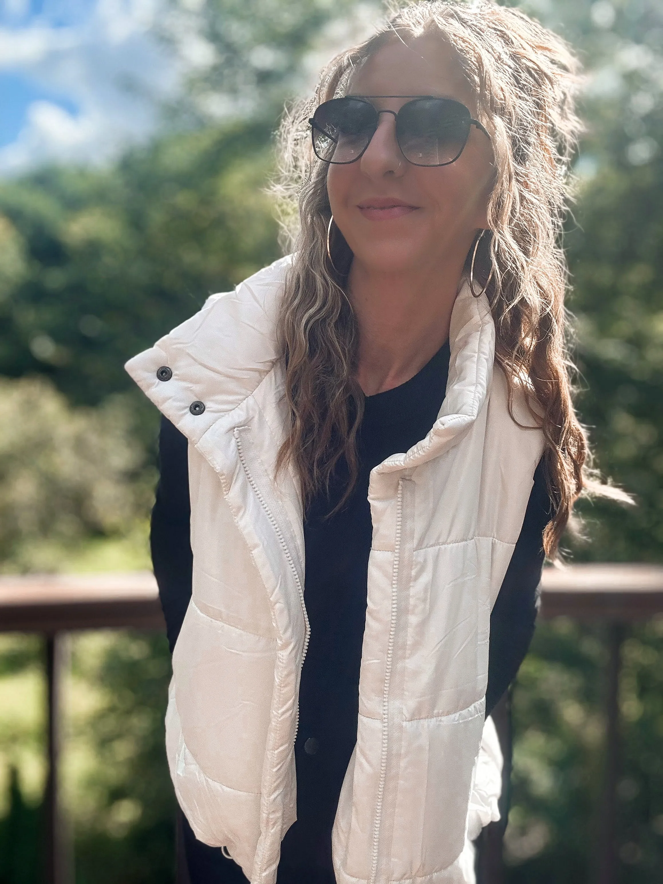 Ivory Essential Puffer Vest