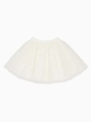 Ivory Tulipan Ceremony Girl Tulle Skirt