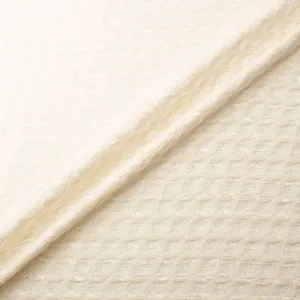 Ivory Velvet Ribbon Bouclé