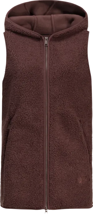 Jack Wolfskin Women&#x27;s High Curl Long Vest Boysenberry | Buy Jack Wolfskin Women&#x27;s High Curl Long Vest Boysenberry here | Outnorth