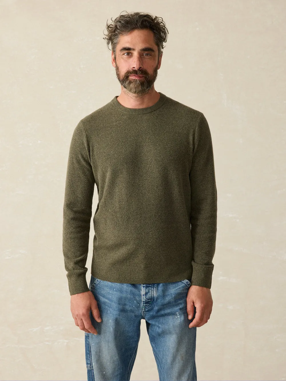 Jackson Crew Sweater II in Olive Heather