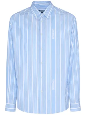 Jacquemus   La Chemise Simon logo striped shirt 