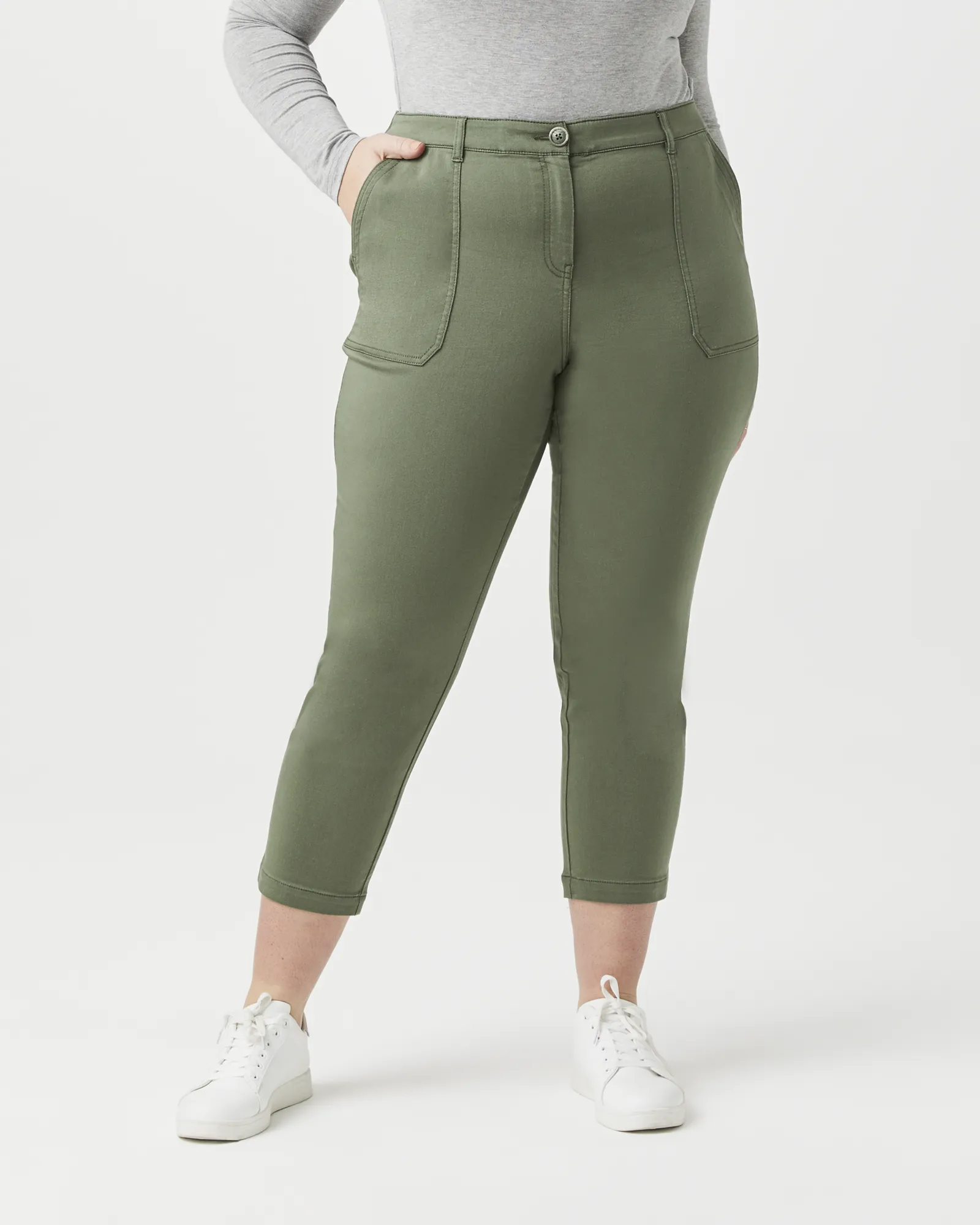 Jayden Ankle Utility Pant | Olive Green