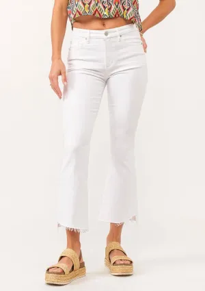 Jeanne Cropped Straight Jeans - White