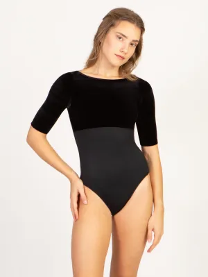 Jewelry Box Bateau Neck Half Sleeve Child Size Leotard