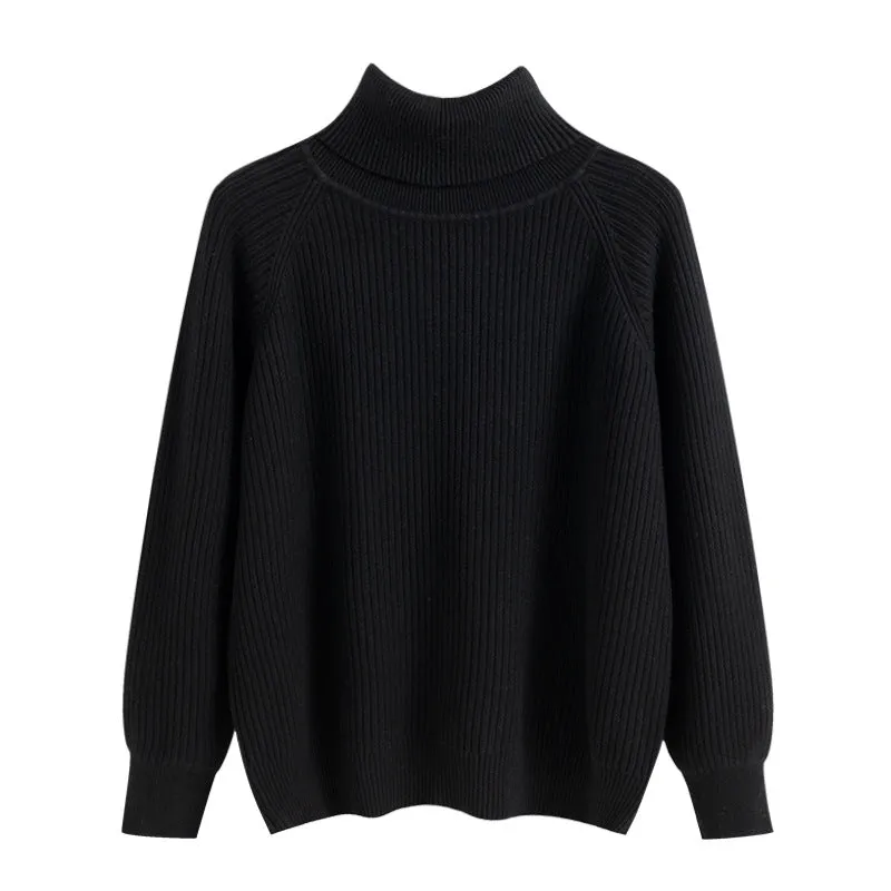 Jinquedai fall outfits men Turtleneck Sweater Men's Korean-Style Loose Winter New Men's Inner Wear Thickened Pullover Knitted Bottoming Shirt Woolen Clothes